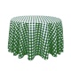 90 in. Round Tablecloth Green & White Checkered