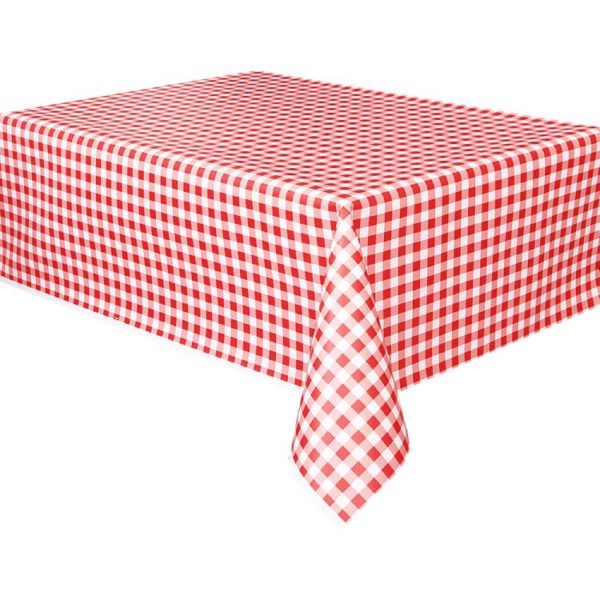 Red and White Check Squares