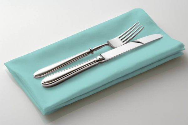 Aqua Polyester Linen Napkin