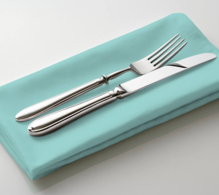 Aqua Polyester Linen Napkin