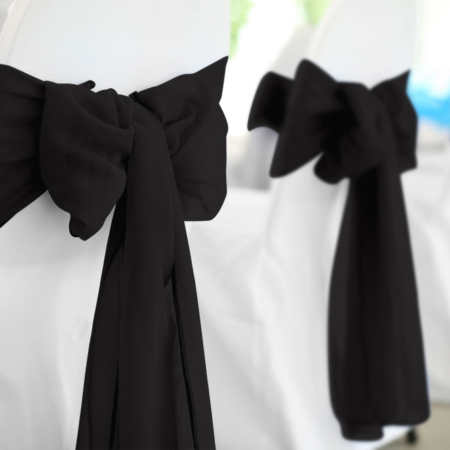 Black Polyester Sash