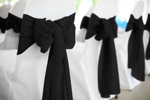 Black Polyester Sash