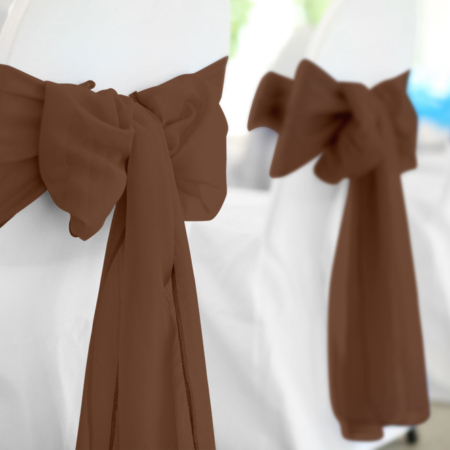 Brown Polyester Chair Sash Rental