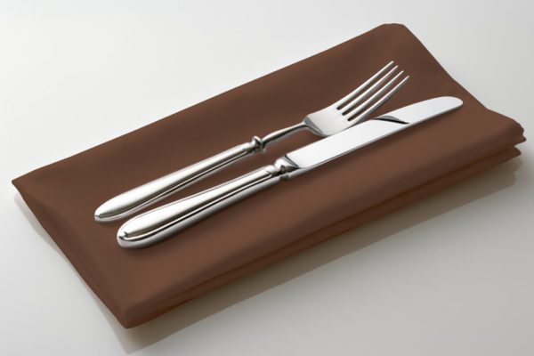 Brown Polyester Linen Napkin