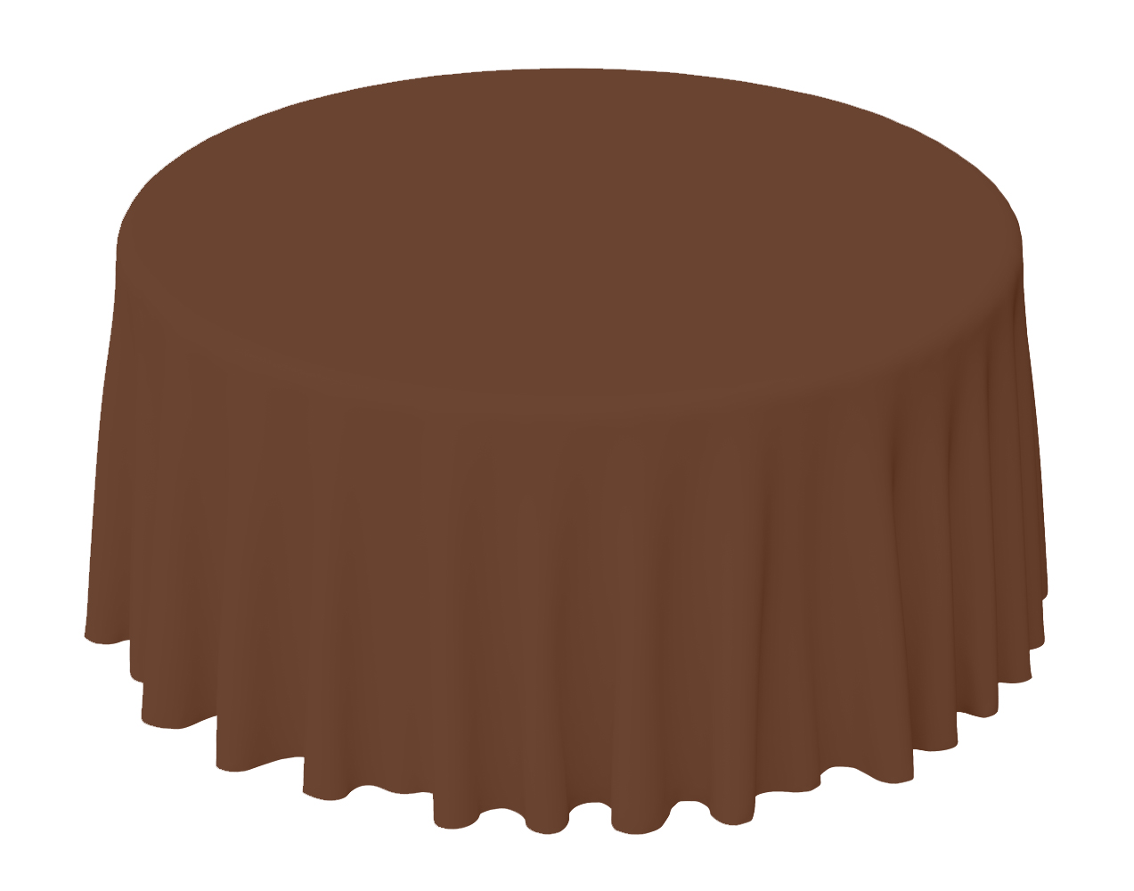 Brown Polyester Round Tablecloth Rental ASAP Linen