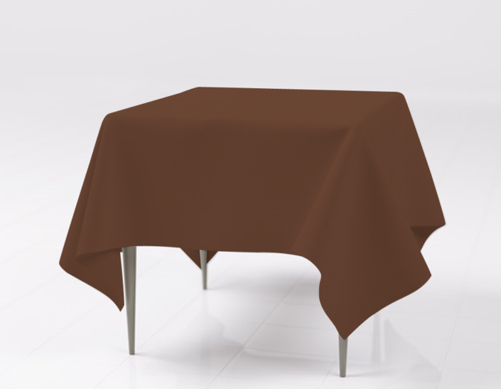 Brown Polyester Rectangular Tablecloth Rental ASAP Linen