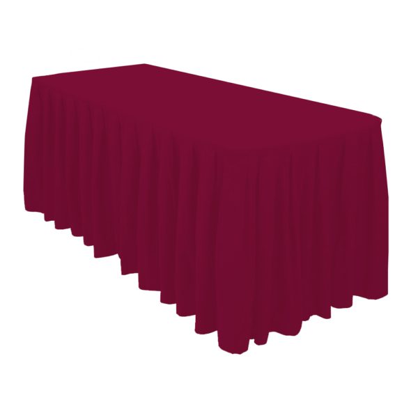 Burgundy Polyester Table Skirting Clip