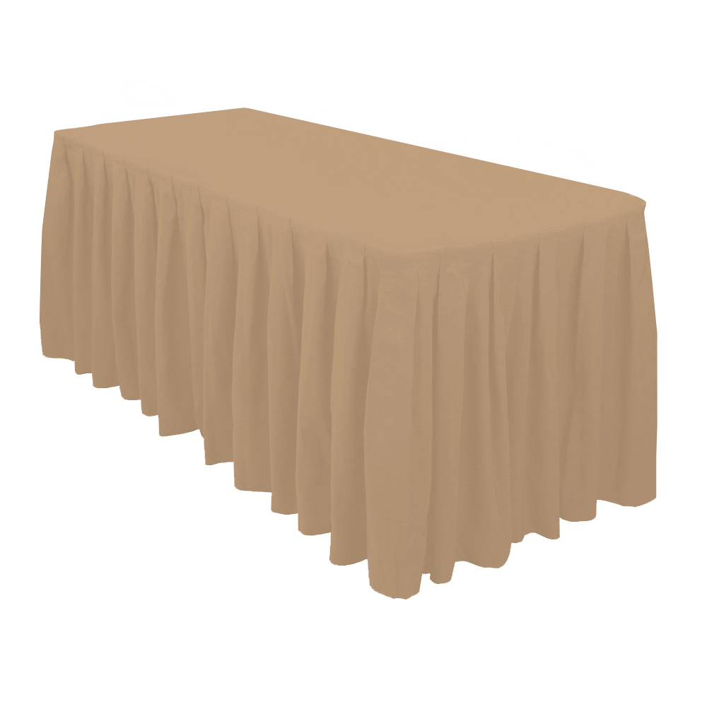 Cafe Polyester Table Skirting Clip Rental ASAP Linen