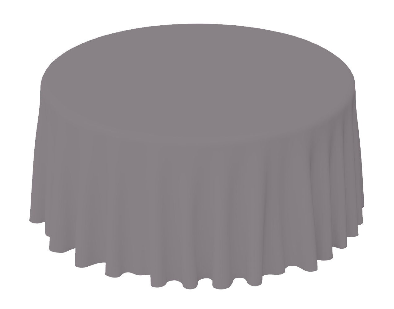 Charcoal Polyester Round Tablecloth Rental ASAP Linen