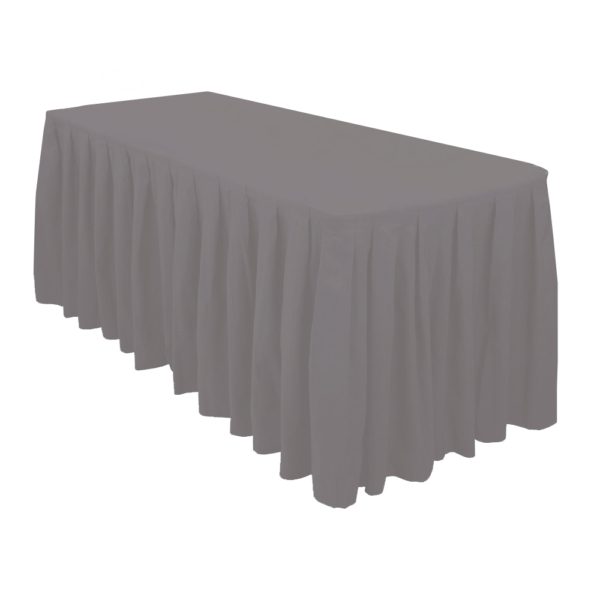 Charcoal Polyester Table Skirting Clip