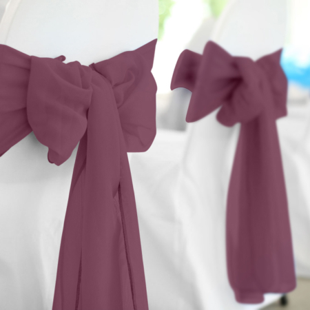 Claret Polyester Chair Sash Rental