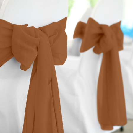 Copper Polyester Chair Sash Rental