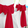 Crimson Polyester Chair Sash Rental