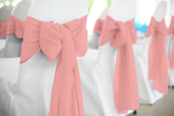 Dusty Rose Polyester Chair Sash rental