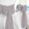 Grey Polyester Chair Sash Rental