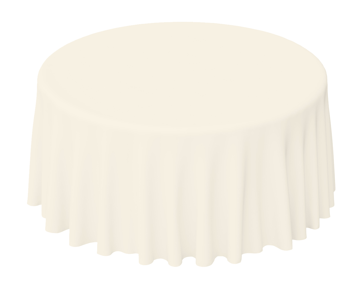 Ivory Polyester Round Tablecloth Rental ASAP Linen