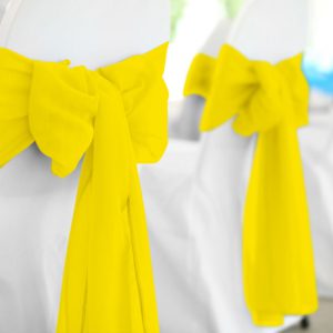 Lemon Polyester Chair Sash Rental