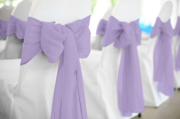 Lilac Polyester Chair Sash Rental