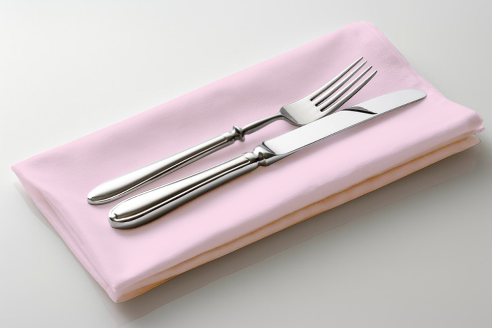 Beautiful Vintage Pastel Pink Linen Napkins Set of 8 Square Dining  16.75x15.75