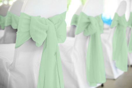 Mint Polyester Chair Sash Rental