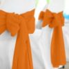 Orange Polyester Chair Sash Rental