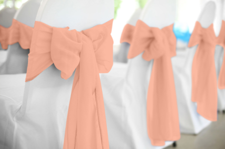 Peach Polyester Sash Rental