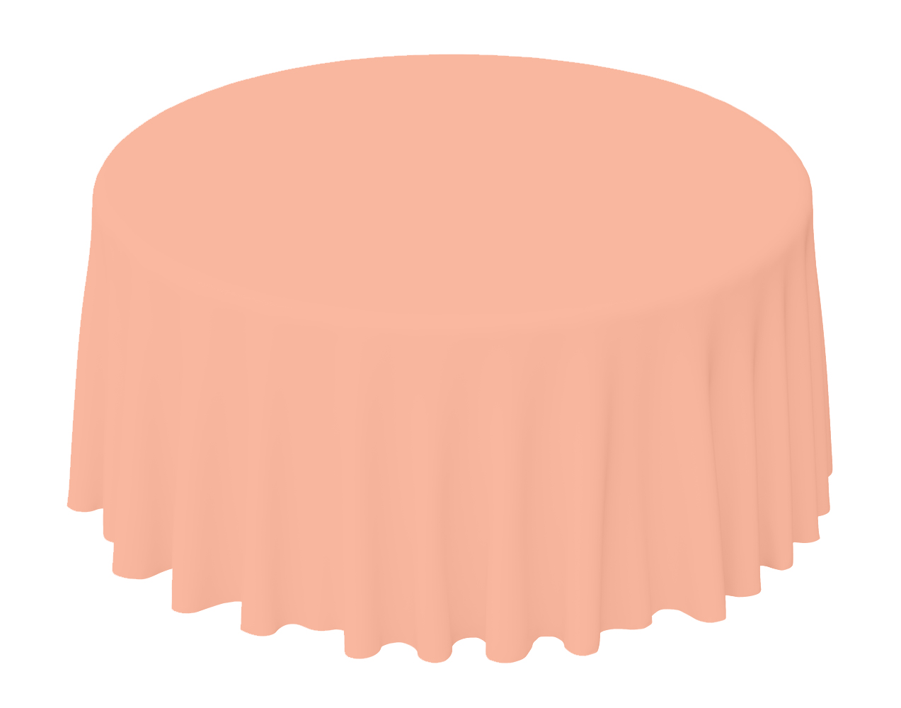 Peach Polyester Round Tablecloth Rental ASAP Linen