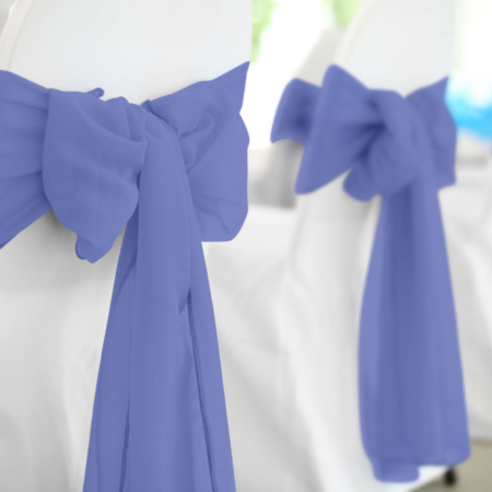 Periwinkle Polyester Chair Sash Rental