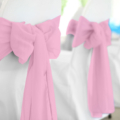 Pink Polyester Chair Sash Rental