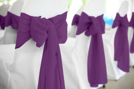 Plum Polyester Sash