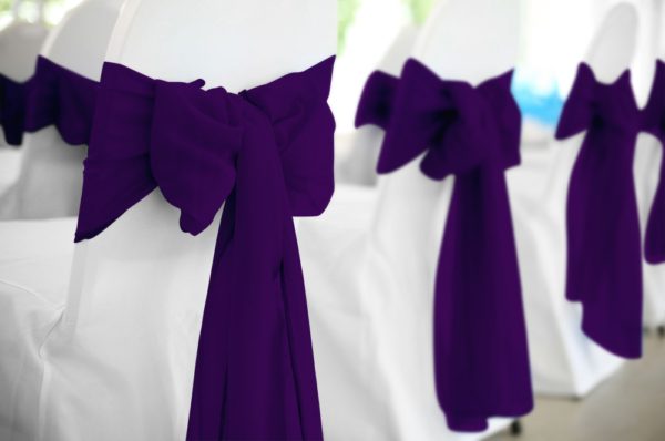 Purple Polyester Sash