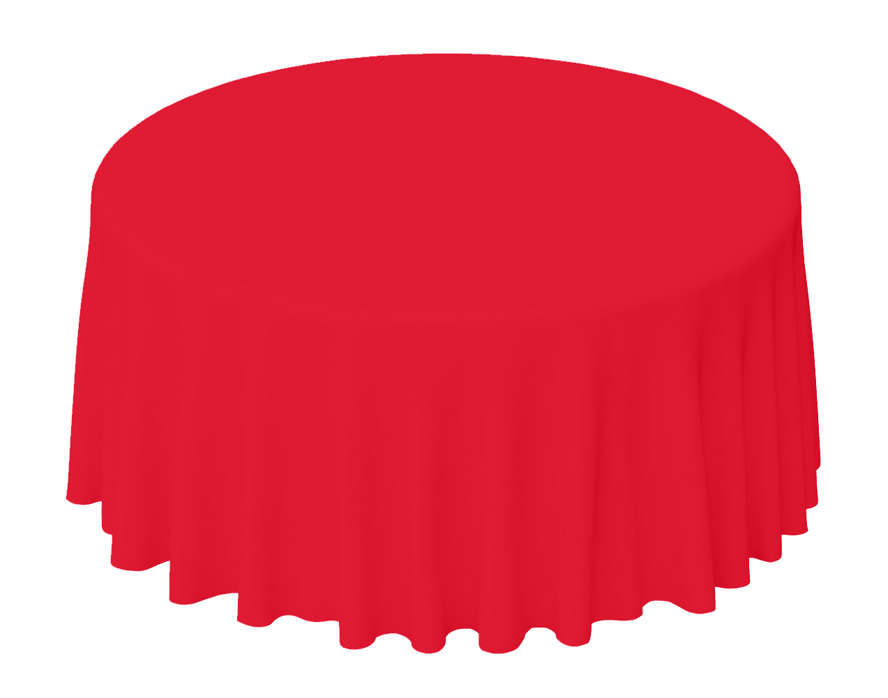Red Polyester Round Tablecloth Rental ASAP Linen
