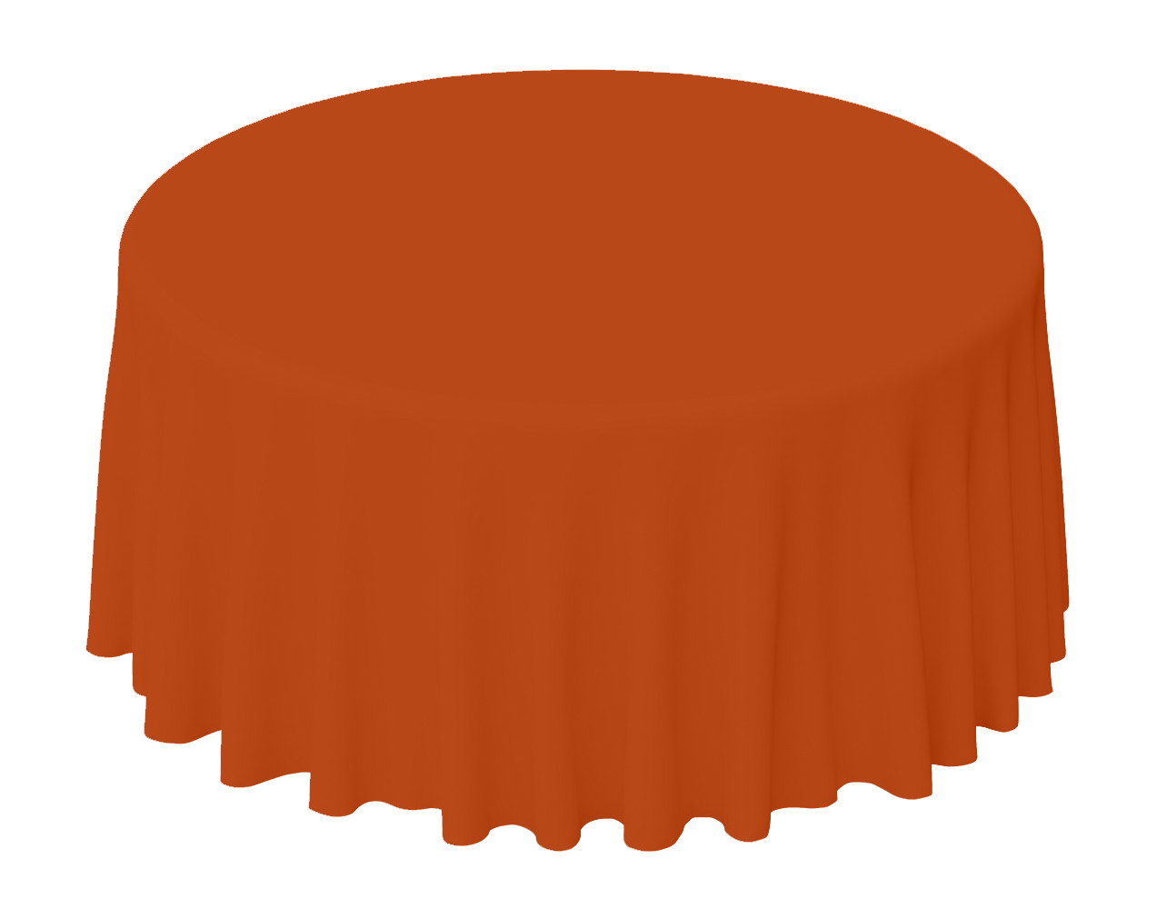 Terracotta Polyester Round Tablecloth Rental ASAP Linen