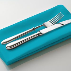 Turquoise Polyester Napkin