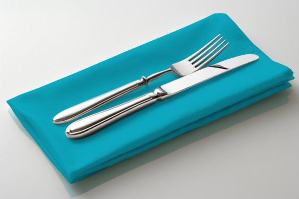 Turquoise Polyester Napkin