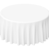 White Polyester Round Table Cloth