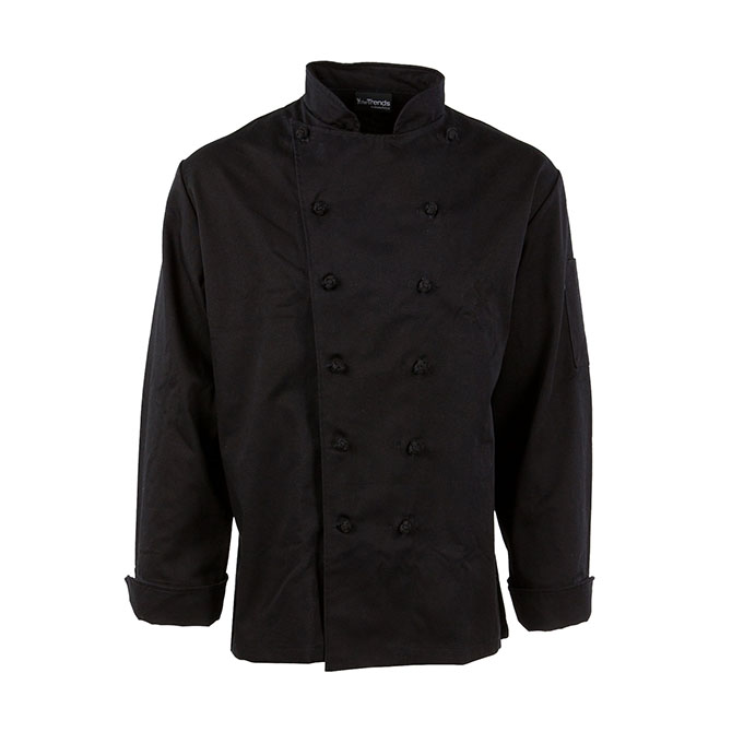 C440-Executive Chef Coat, French Cut, Knot Buttons - ASAP Linen
