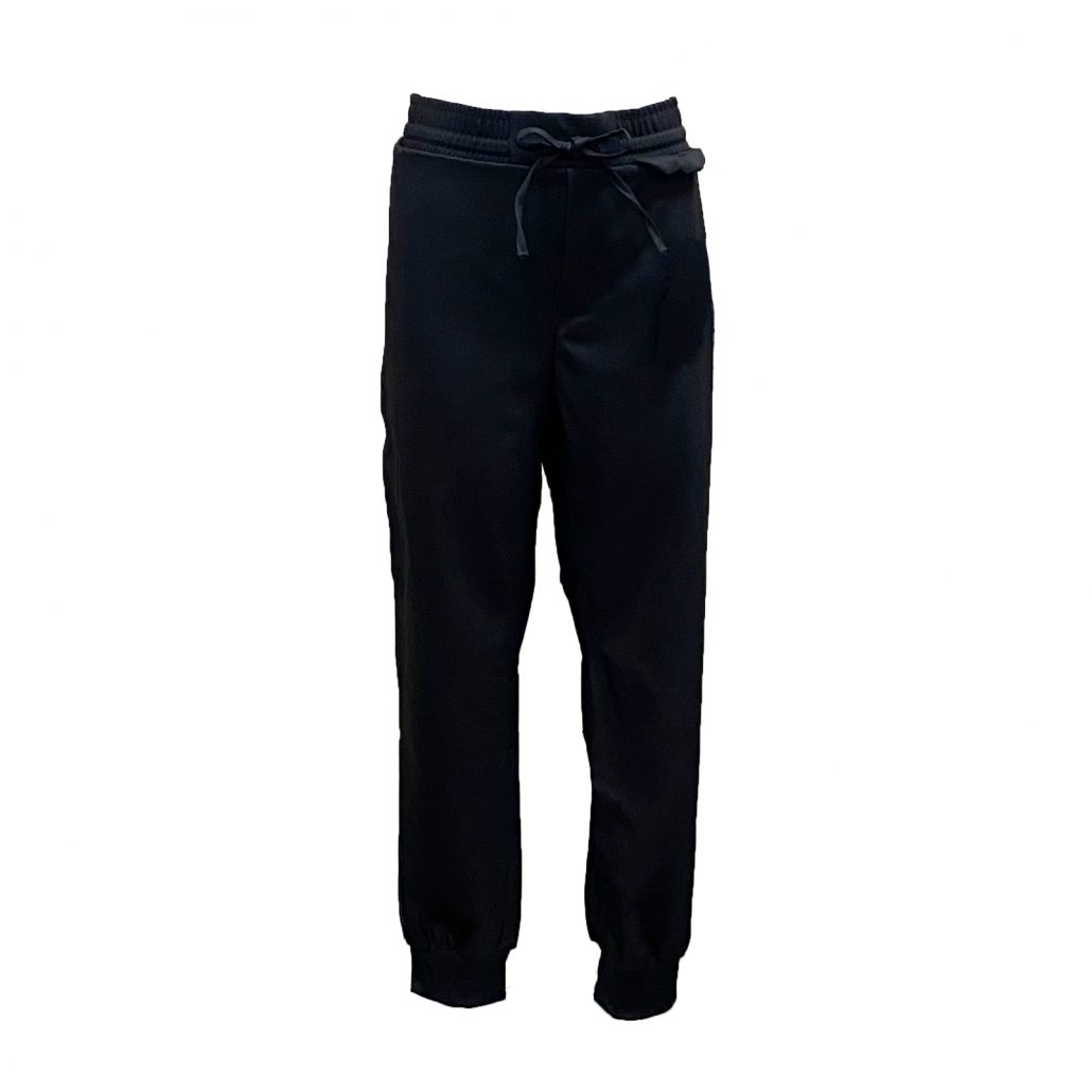 Plain Black & Silver Performance PE Jogging Pants