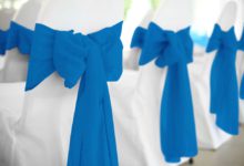 Royal Blue Polyester Chair Sash